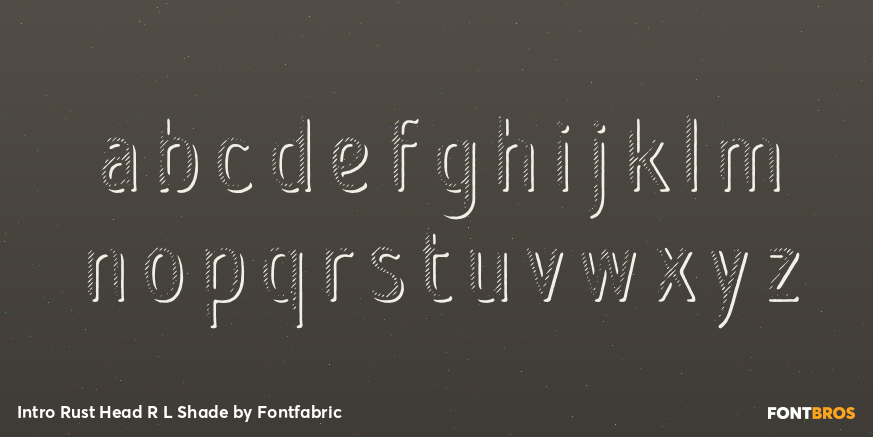 Intro Rust Head R L Shade Font Poster #3