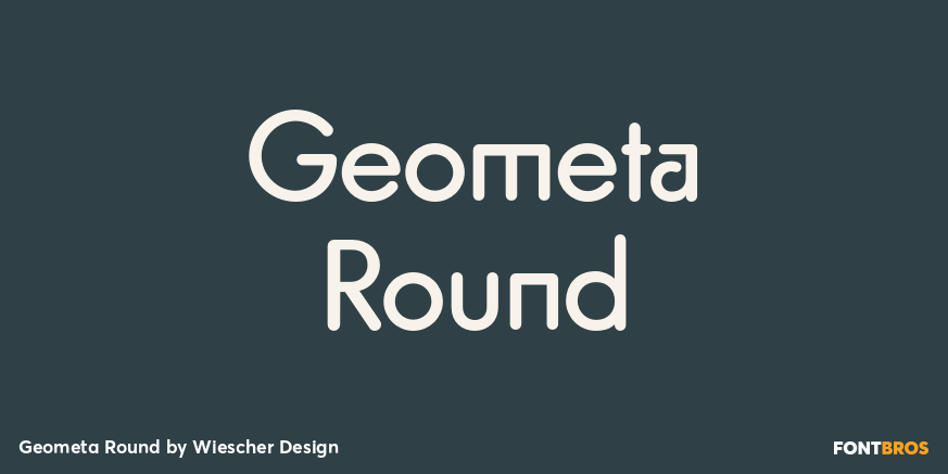 Geometa Round Font Poster #1