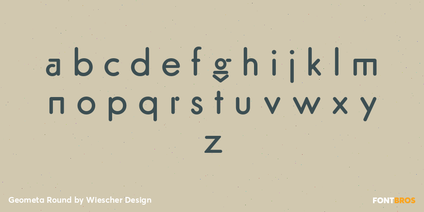 Geometa Round Font Poster #3