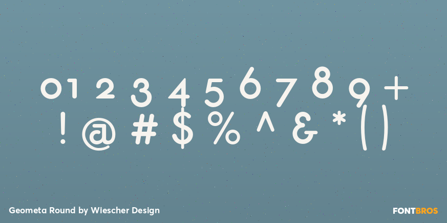 Geometa Round Font Poster #4