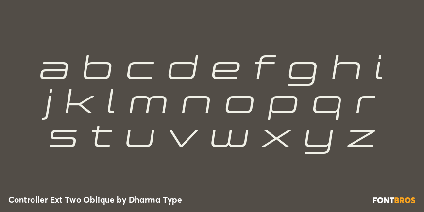 Controller Ext Two Oblique Font Poster #3