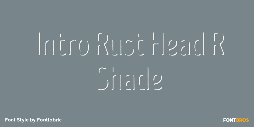 Intro Rust Head R Shade Font Poster #1