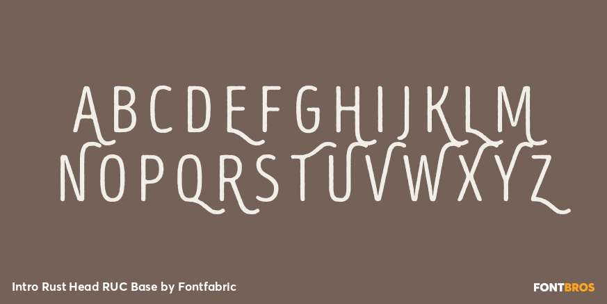 Intro Rust Head RUC Base Font Poster #2