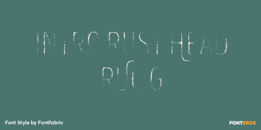 Intro Rust Head RUC G Font Poster #1