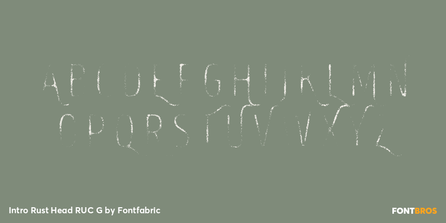 Intro Rust Head RUC G Font Poster #2