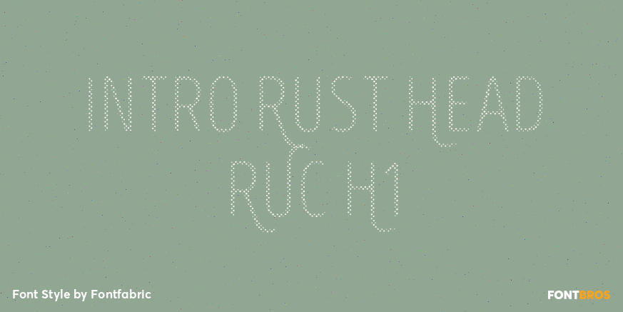 Intro Rust Head RUC H1 Font Poster #1