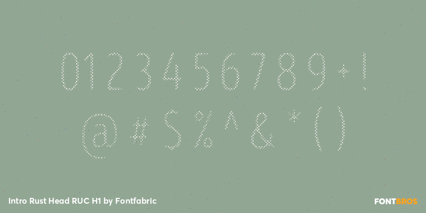 Intro Rust Head RUC H1 Font Poster #1
