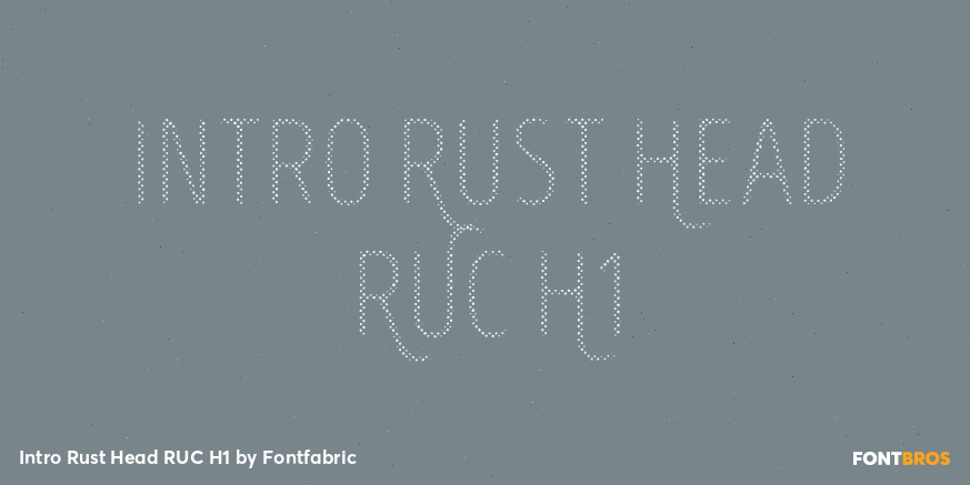 Intro Rust Head RUC H1 Font Poster #1