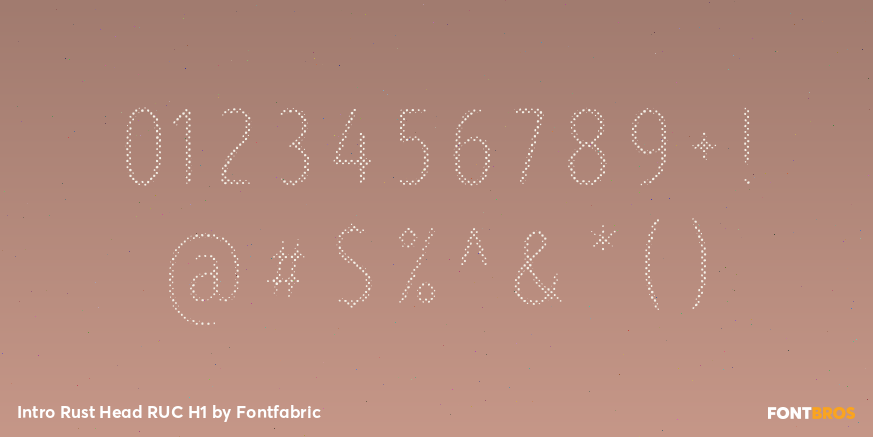 Intro Rust Head RUC H1 Font Poster #4