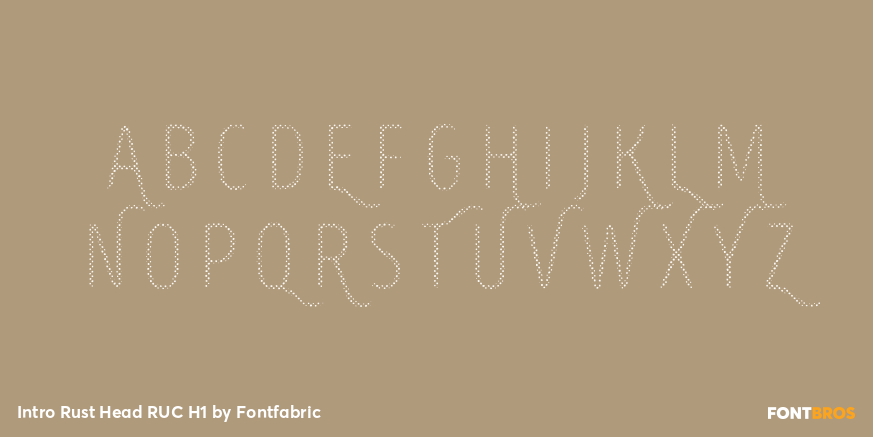 Intro Rust Head RUC H1 Font Poster #1