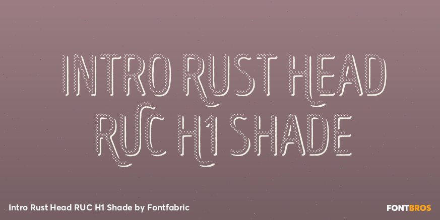 Intro Rust Head RUC H1 Shade Font Poster #1