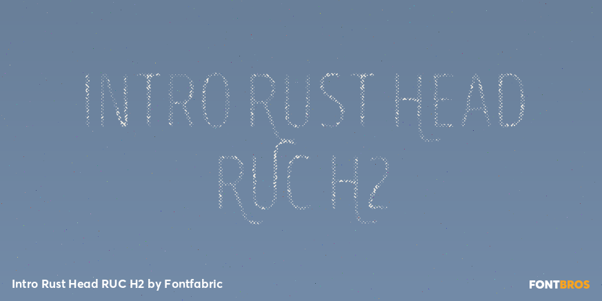 Intro Rust Head RUC H2 Font Poster #1