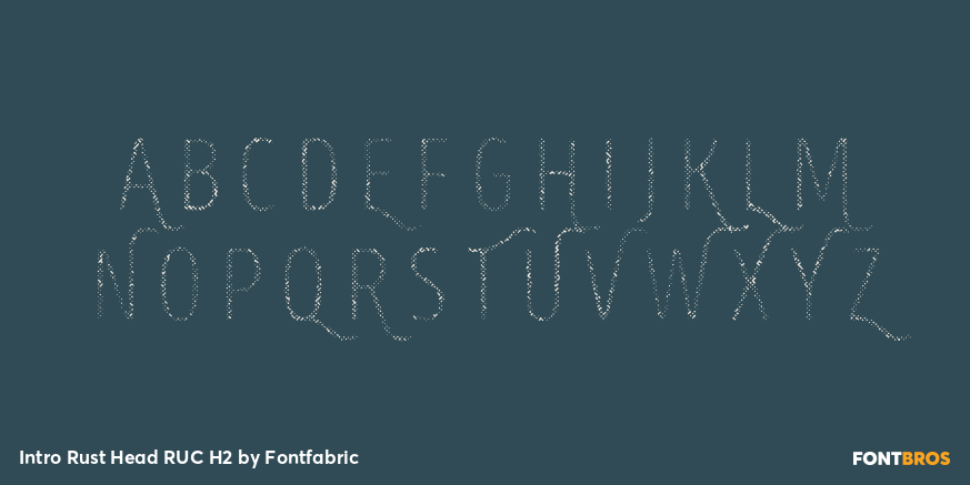 Intro Rust Head RUC H2 Font Poster #2
