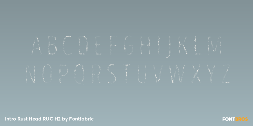 Intro Rust Head RUC H2 Font Poster #3