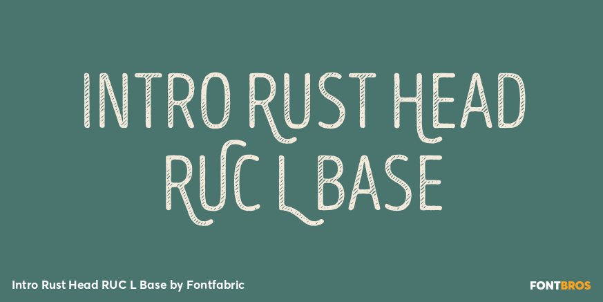 Intro Rust Head RUC L Base Font Poster #1