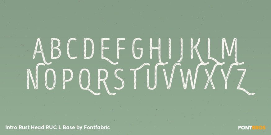 Intro Rust Head RUC L Base Font Poster #2