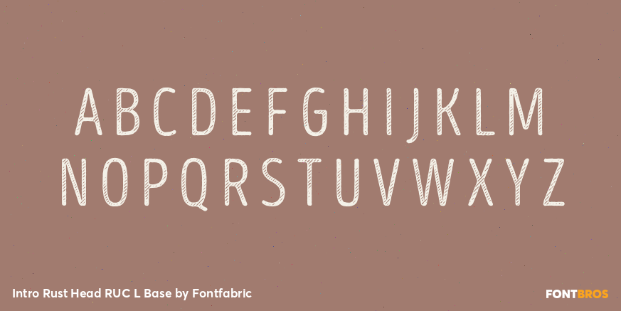 Intro Rust Head RUC L Base Font Poster #3