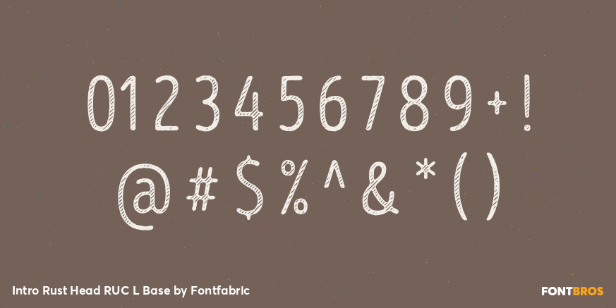 Intro Rust Head RUC L Base Font Poster #4