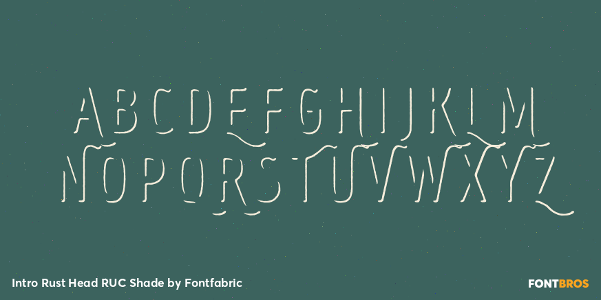 Intro Rust Head RUC Shade Font Poster #2