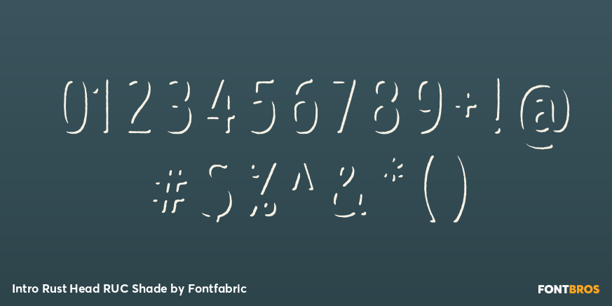 Intro Rust Head RUC Shade Font Poster #4