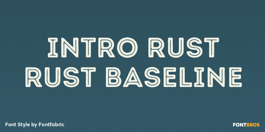 Intro Rust Rust BaseLine Font Poster #1