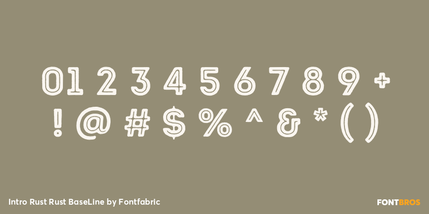 Intro Rust Rust BaseLine Font Poster #1