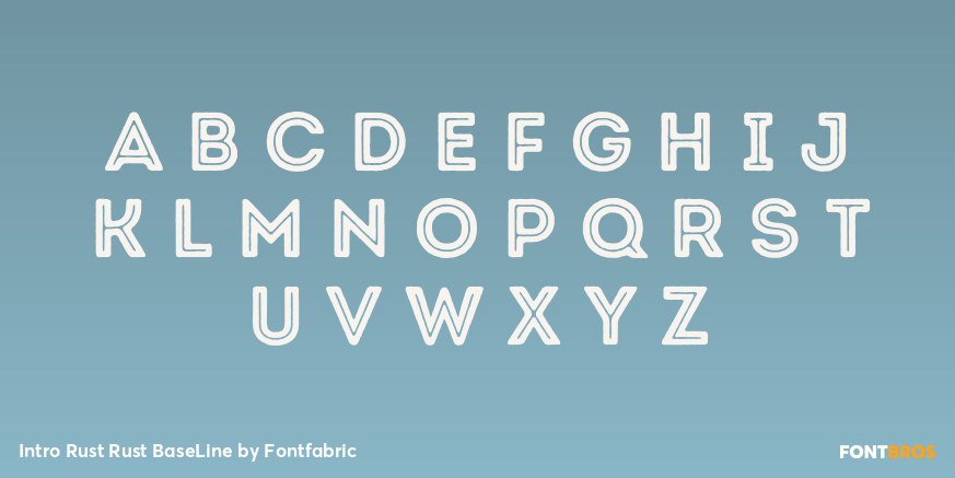 Intro Rust Rust BaseLine Font Poster #1