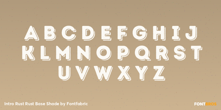 Intro Rust Rust Base Shade Font Poster #3