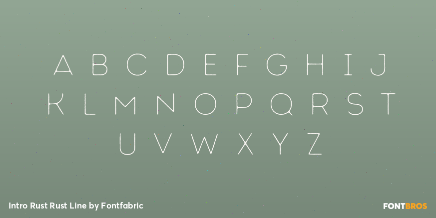 Intro Rust Rust Line Font Poster #3