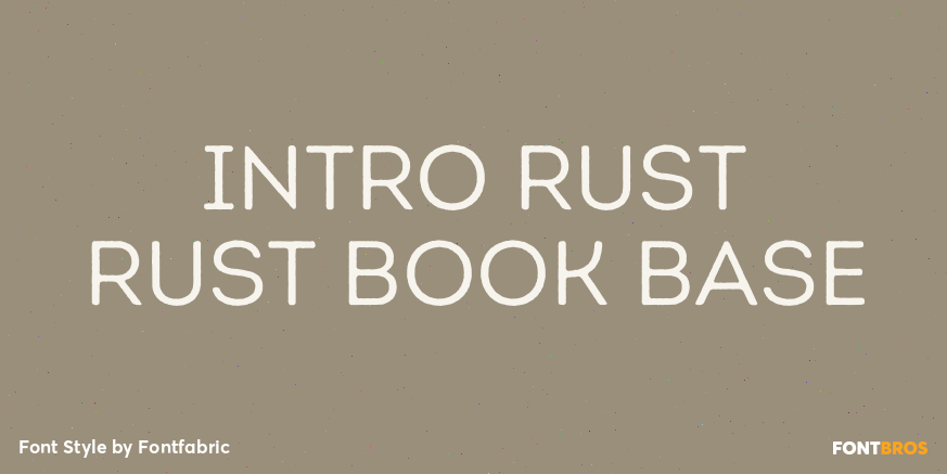 Intro Rust Rust Book Base Font Poster #1