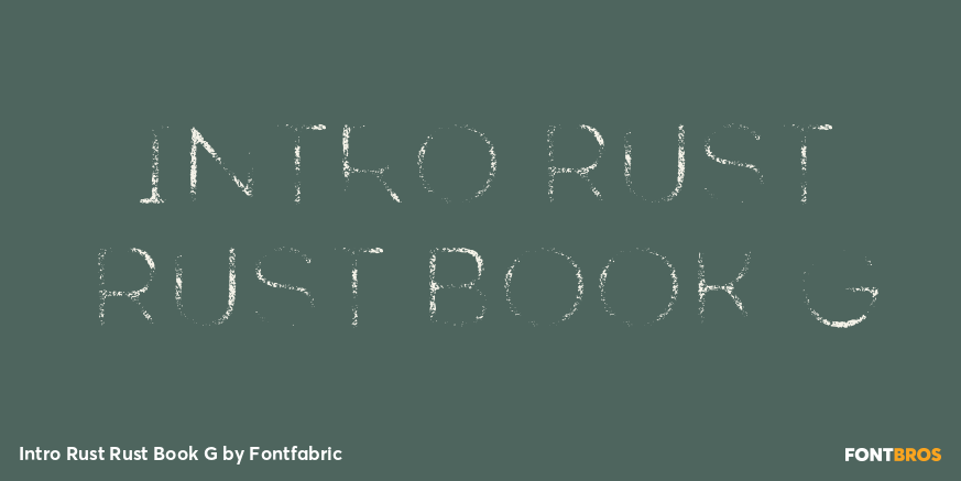Intro Rust Rust Book G Font Poster #1