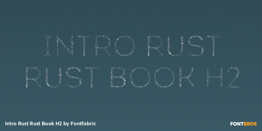 Intro Rust Rust Book H2 Font Poster #1