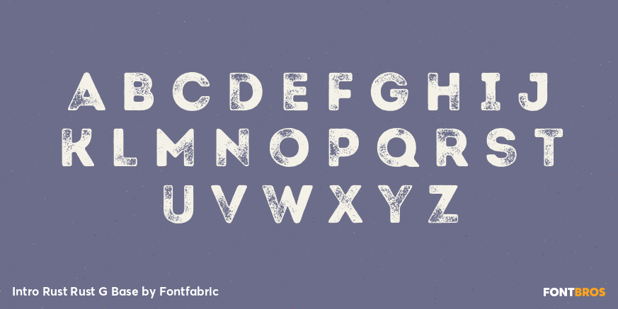 Intro Rust Rust G Base Font Poster #2