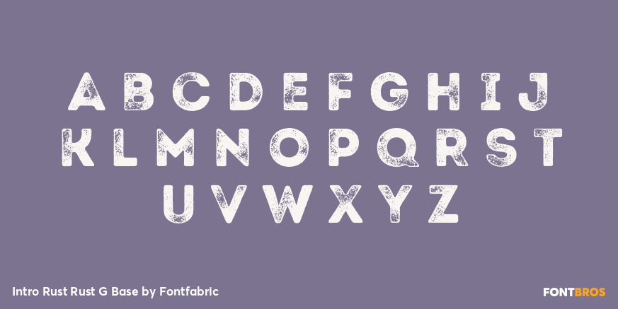 Intro Rust Rust G Base Font Poster #3