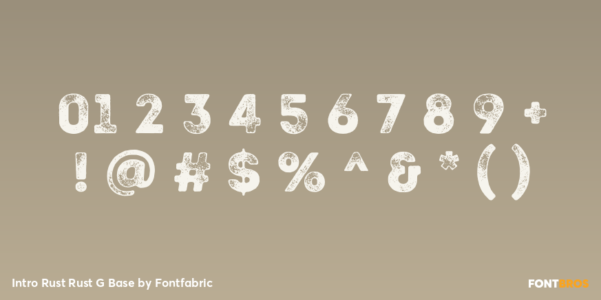Intro Rust Rust G Base Font Poster #4