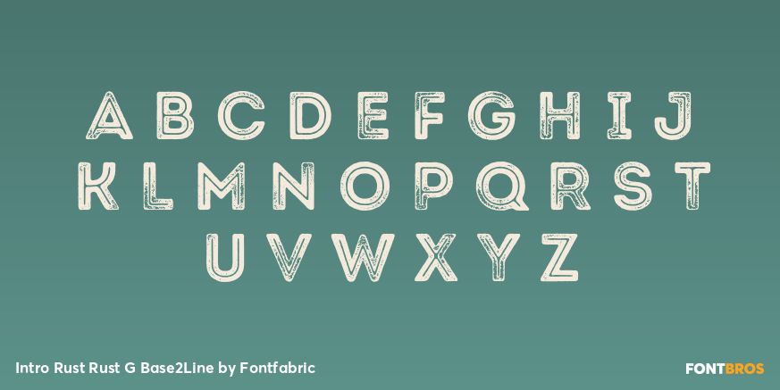 Intro Rust Rust G Base2Line Font Poster #2