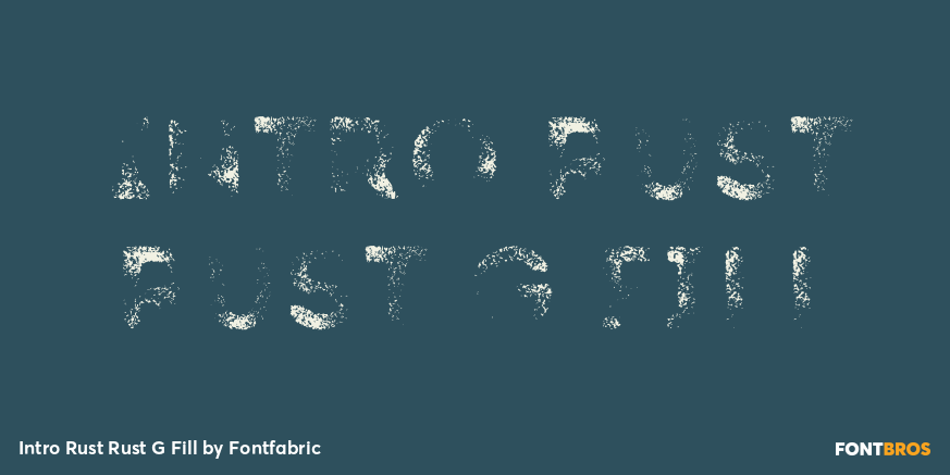 Intro Rust Rust G Fill Font Poster #1