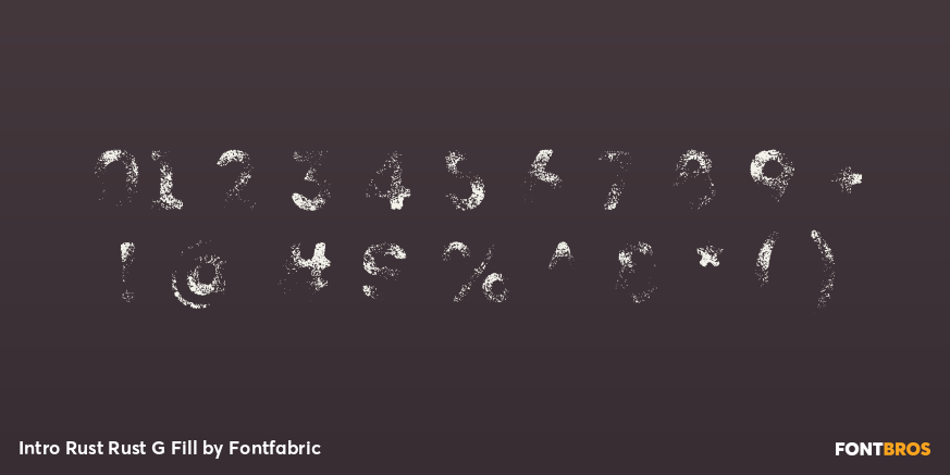 Intro Rust Rust G Fill Font Poster #4
