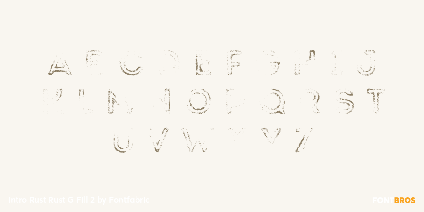 Intro Rust Rust G Fill 2 Font Poster #3