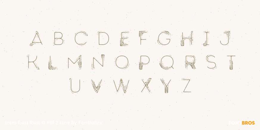 Intro Rust Rust G Fill 2 Line Font Poster #2