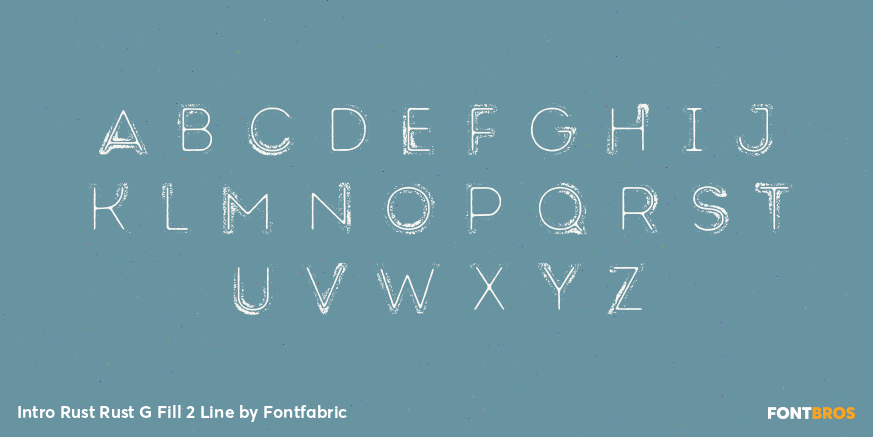 Intro Rust Rust G Fill 2 Line Font Poster #3