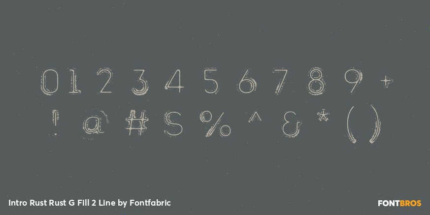 Intro Rust Rust G Fill 2 Line Font Poster #4