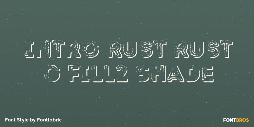 Intro Rust Rust G Fill2 Shade Font Poster #1