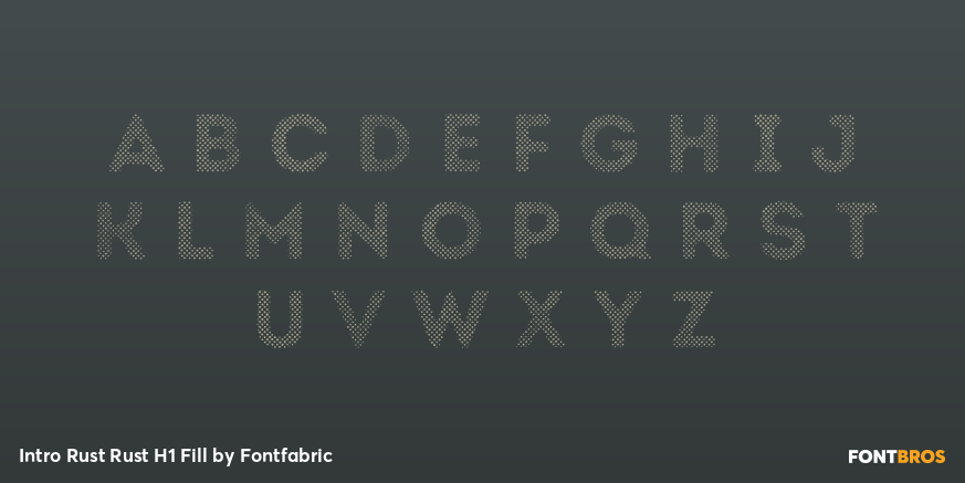 Intro Rust Rust H1 Fill Font Poster #2