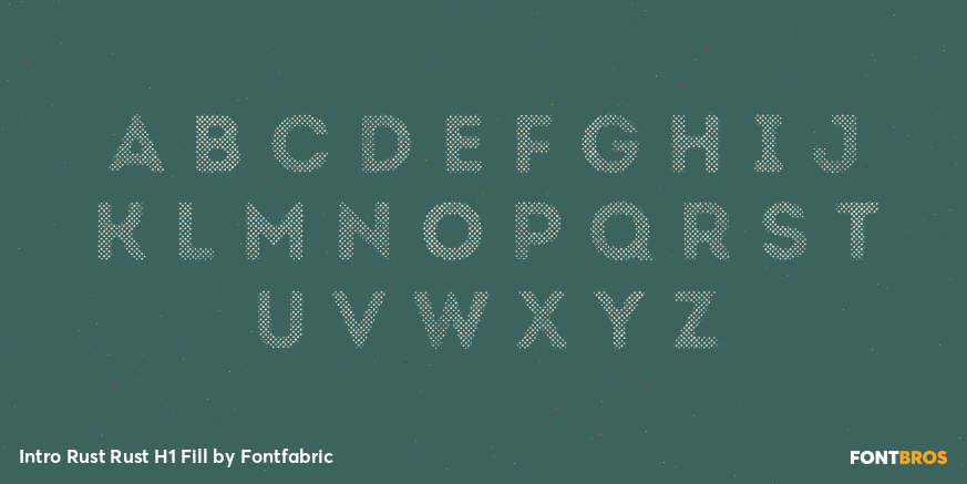 Intro Rust Rust H1 Fill Font Poster #3
