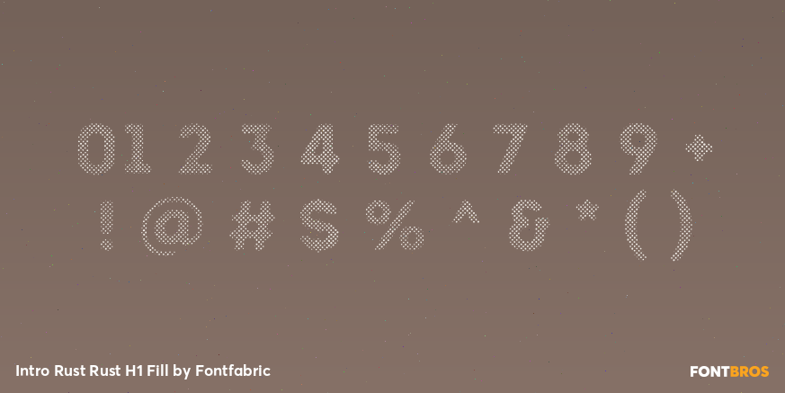 Intro Rust Rust H1 Fill Font Poster #4