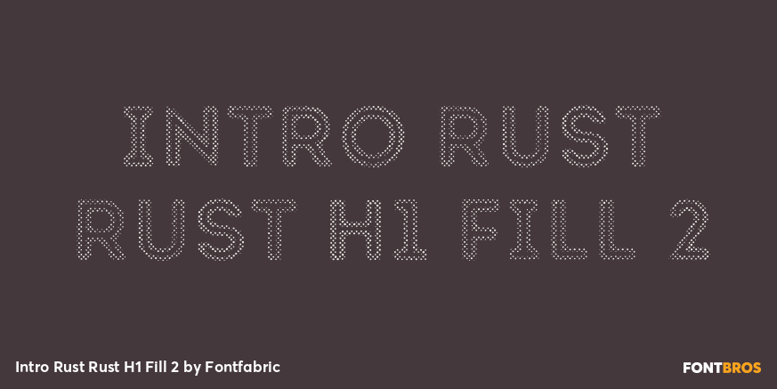 Intro Rust Rust H1 Fill 2 Font Poster #1