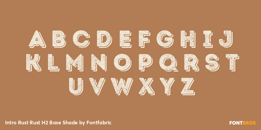 Intro Rust Rust H2 Base Shade Font Poster #1