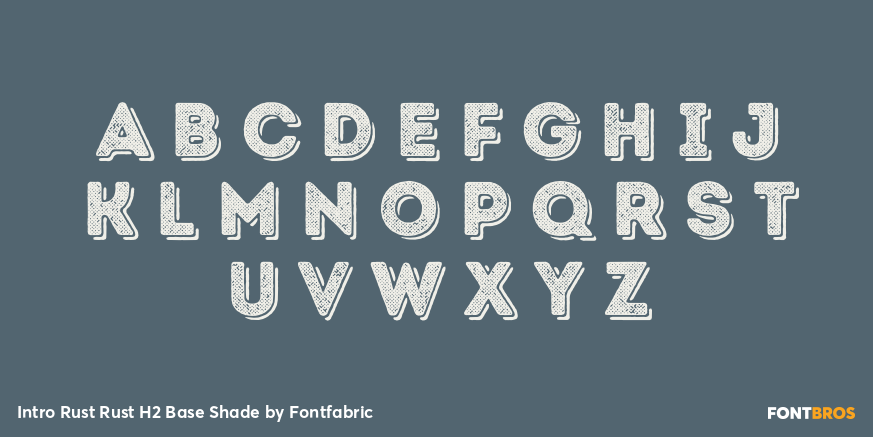 Intro Rust Rust H2 Base Shade Font Poster #1