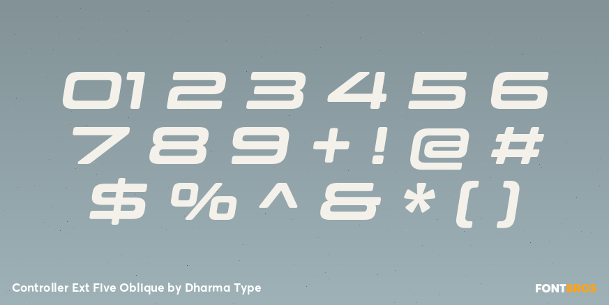 Controller Ext Five Oblique Font Poster #4